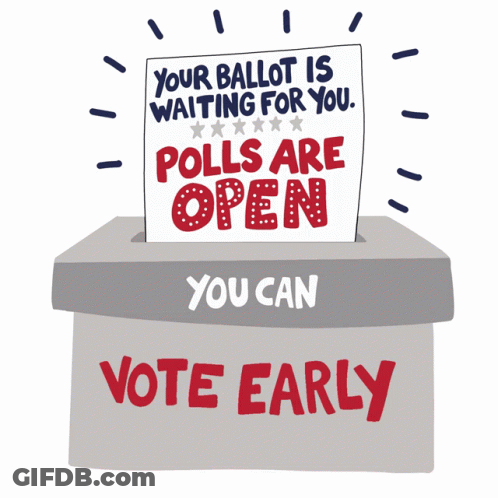 Ballot Box Saying Vote Early GIF