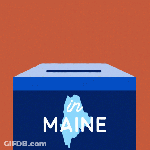 Ballot Box Saying Vote Early In Maine GIF