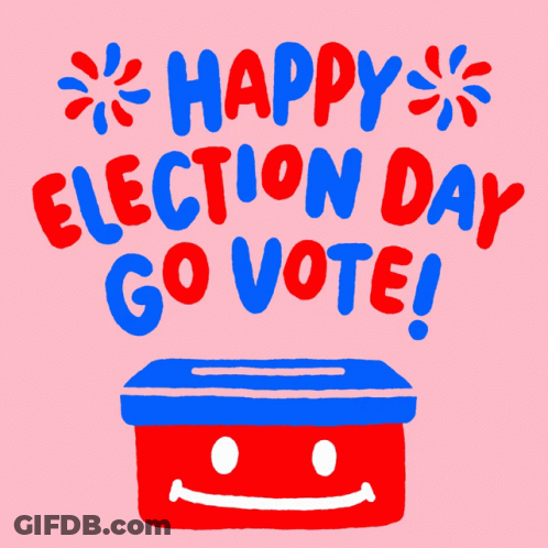 Ballot Box With Happy Election Day GIF