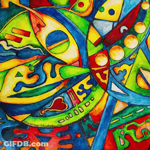 Balls Rolling Abstract Fine Art GIF