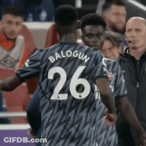 Balogun Substituted Out GIF