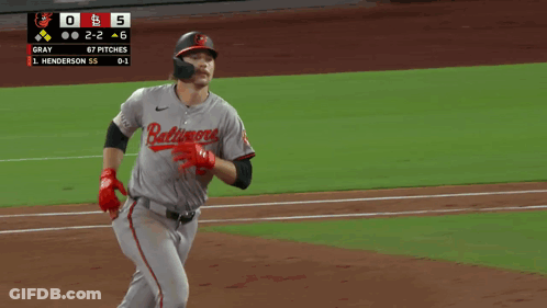 Baltimore Baseball Player Running On Field GIF