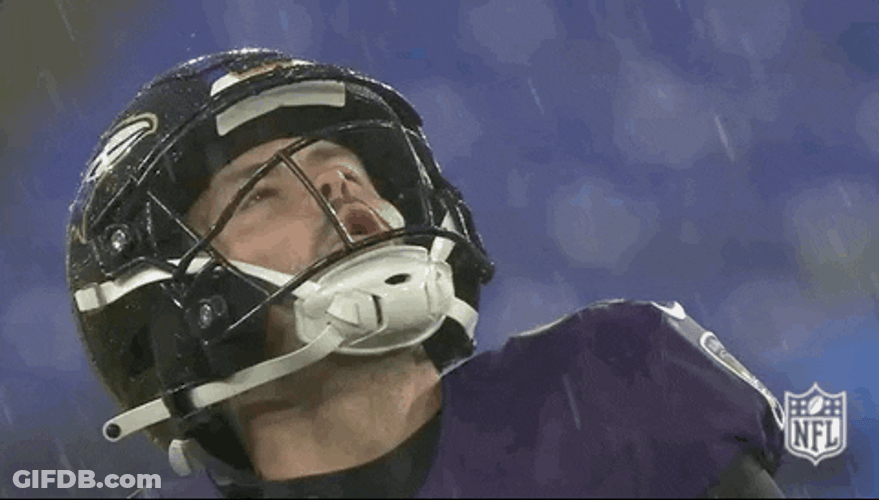 Baltimore Ravens Justin Tucker Raining GIF