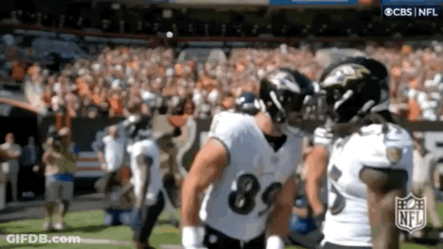 Baltimore Ravens Mark Andrews Energetic Bump GIF