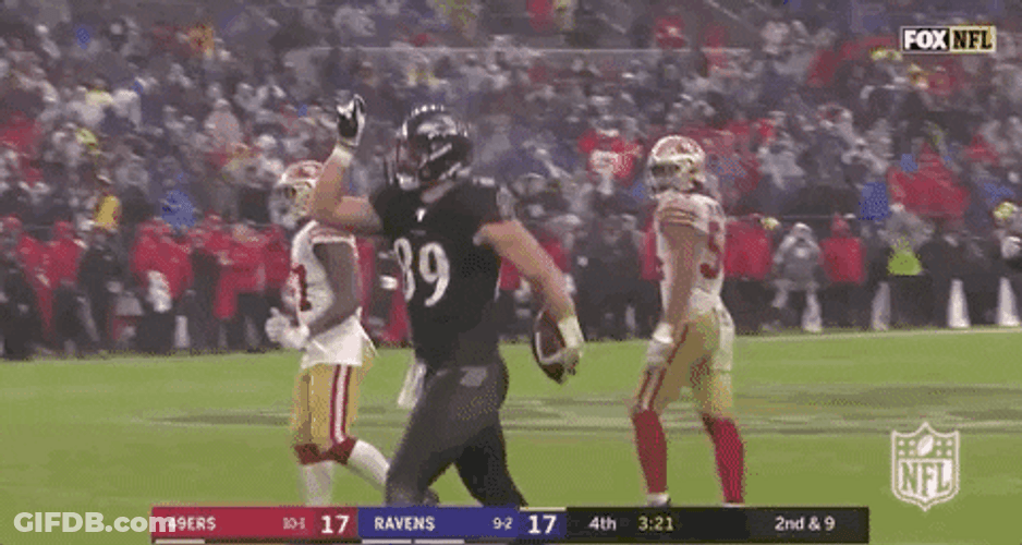 Baltimore Ravens Mark Andrews Enthusiastic Play GIF