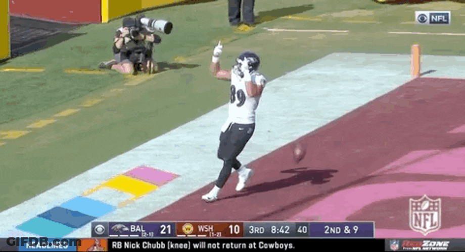 Baltimore Ravens Mark Andrews Hands Up Rolling GIF