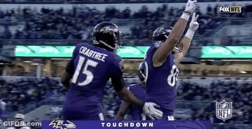 Baltimore Ravens Mark Andrews Holding Ball GIF