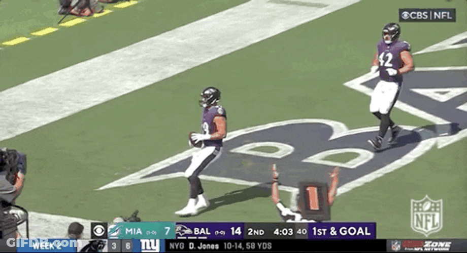 Baltimore Ravens Mark Andrews Pointing Up GIF