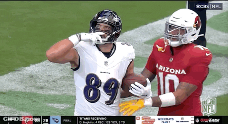 Baltimore Ravens Mark Andrews Throwing Ball GIF