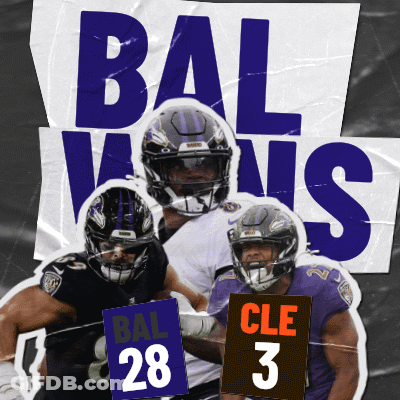 Baltimore Ravens Players BAL 28 CLE 3 And BAL 3 GIF
