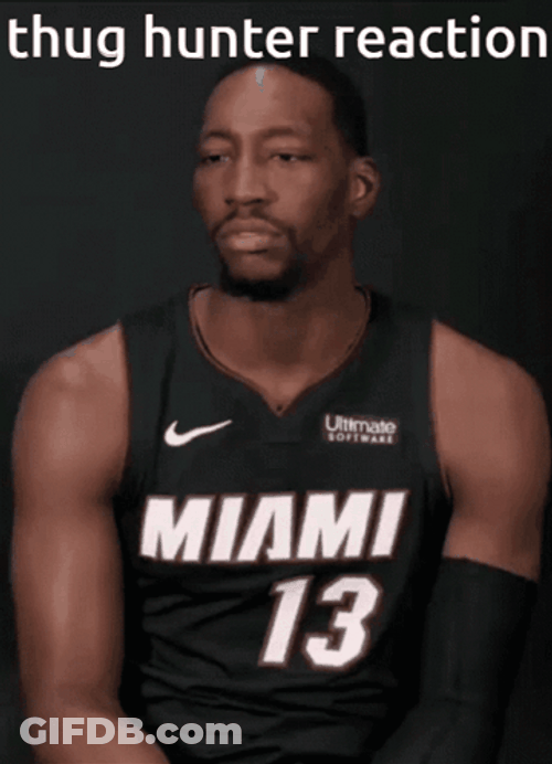 Bam Adebayo Thug Hunter Reaction GIF