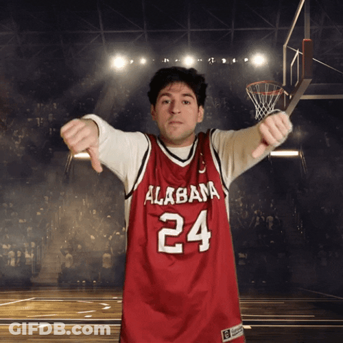 Bama Basketball Booo With Thumbs Down GIF