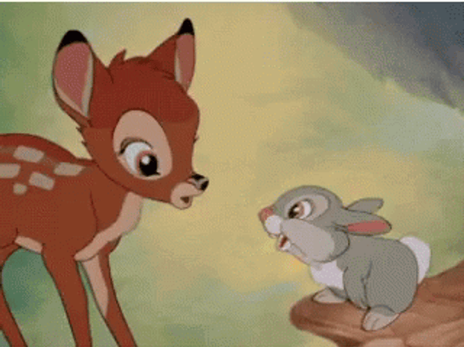 Bambi And Thumper Talking GIF