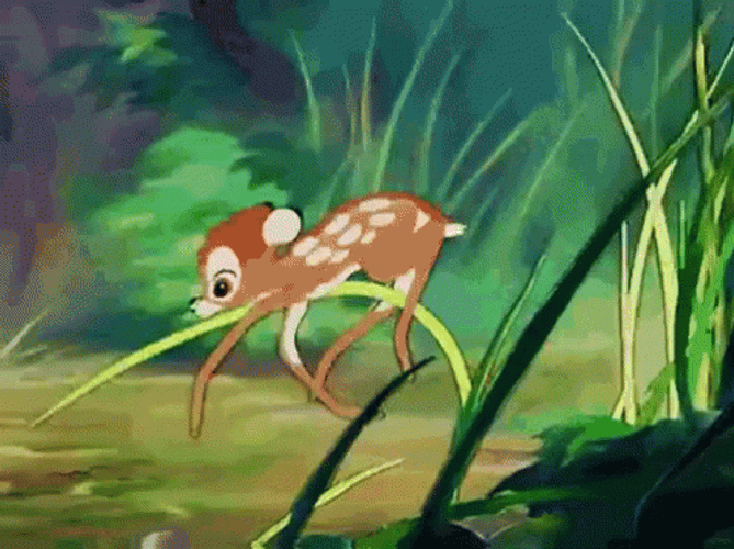 Bambi Stumbling GIF