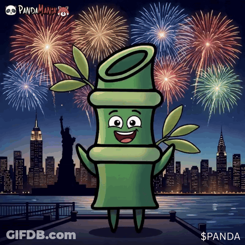 Bamboo Stick With Fireworks GIF