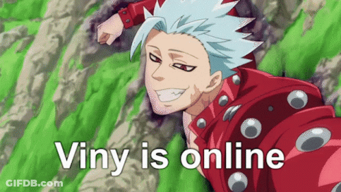 Ban Flying Through Air Saying Viny Is Online GIF