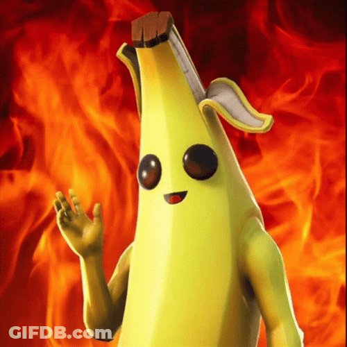 Banana Hunk On Fire Meme GIF