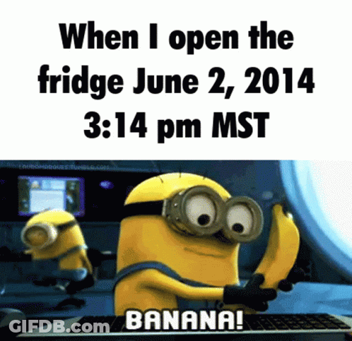 Banana In Fridge Exclamation GIF