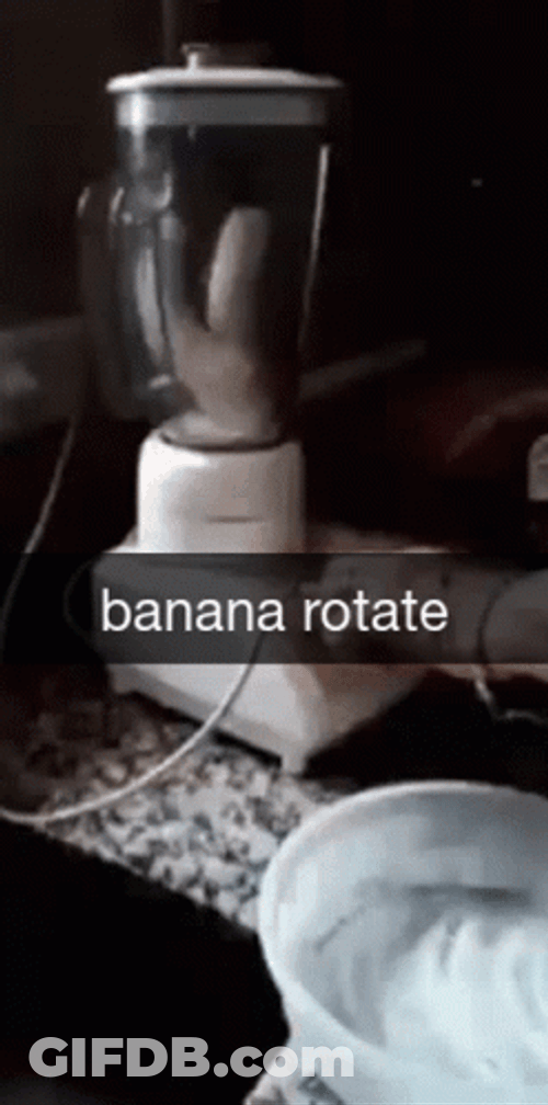 Banana Rotates On Blender GIF