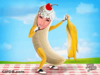 Banana With Cherry On Top GIF