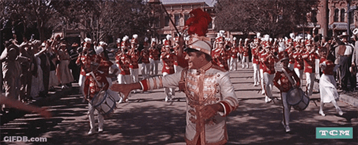Band And Couple March GIF