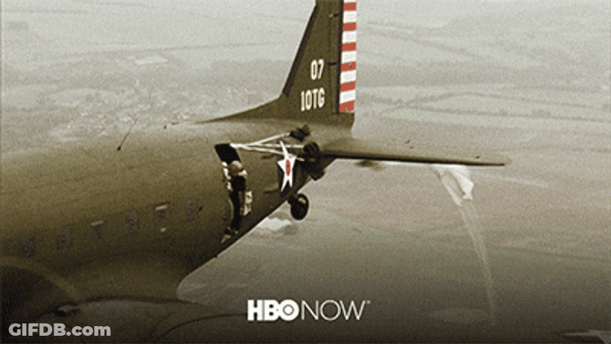 Band Of Brothers Soldiers Jumping From Plane GIF