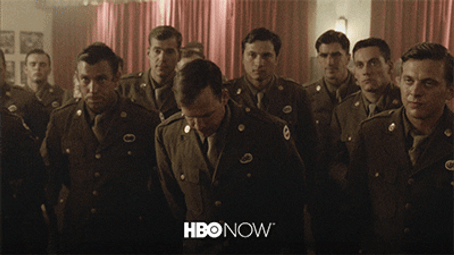 Band Of Brothers Standing Firm Reciting GIF