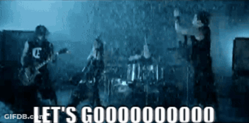 Band Playing In The Rain Let's Goooooood GIF