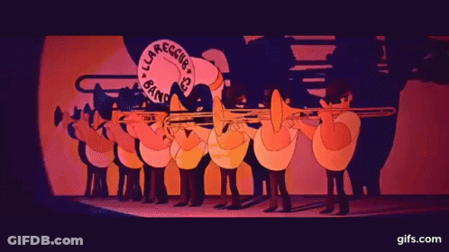 Band Playing Instruments Clarequin GIF