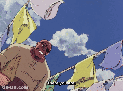 Bandaged Man At Clothesline Says There You Are GIF