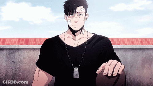Bandaged Man In Black Shirt With Ao Dog Tag GIF