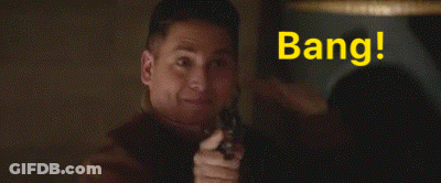 Bang Bang Words In Yellow GIF