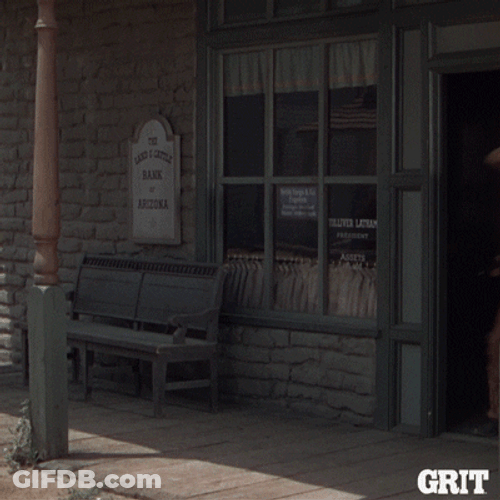 Bang Cowboy Firing Gun Vintage Series Grit GIF