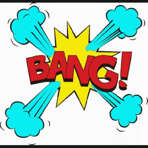 Bang Flashing Action Words Digital Design GIF