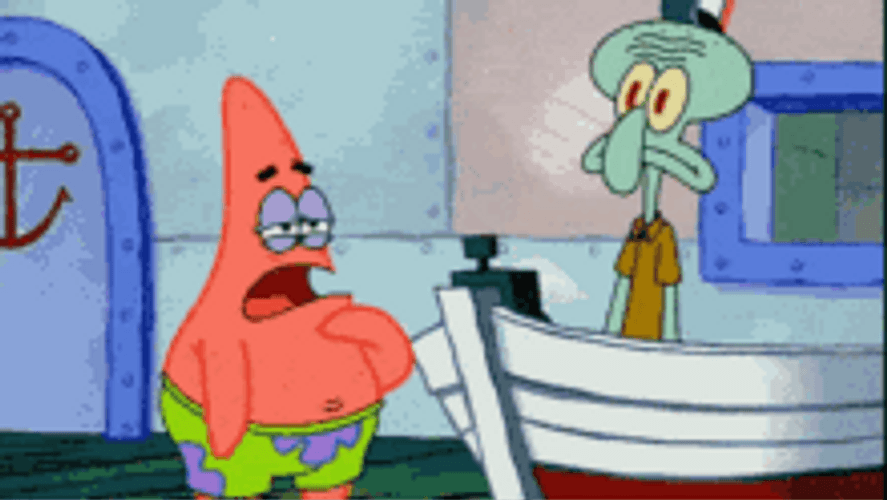Bang Head Cashier Register Squidward GIF