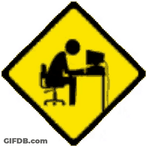 Bang Head Keyboard Computer Signage GIF