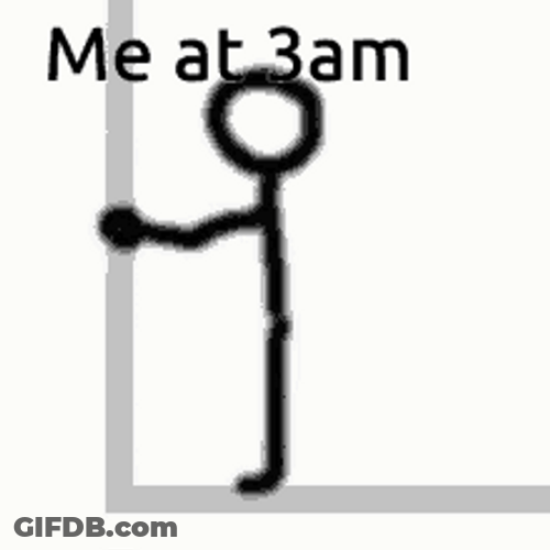 Bang Head Me At 3AM Stickman GIF