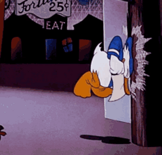 Bang Head Post Donald Duck Mad Angry GIF
