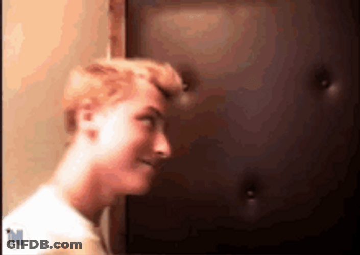 Bang Head Side Foam Wall GIF