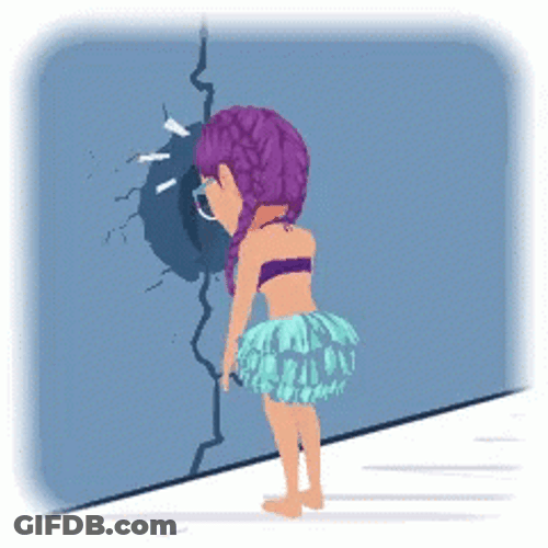 Banging Head Against Wall Pixie Fairy GIF