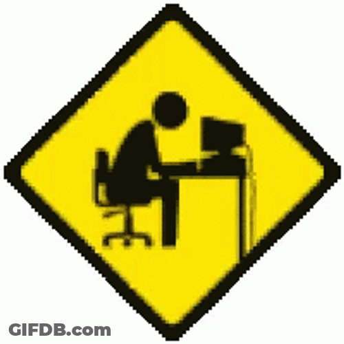 Banging Head Against Wall Road Sign GIF
