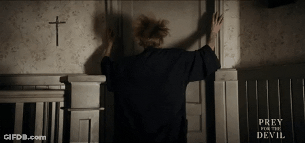 Banging Head Against Wall Scene Prey For The Devil GIF