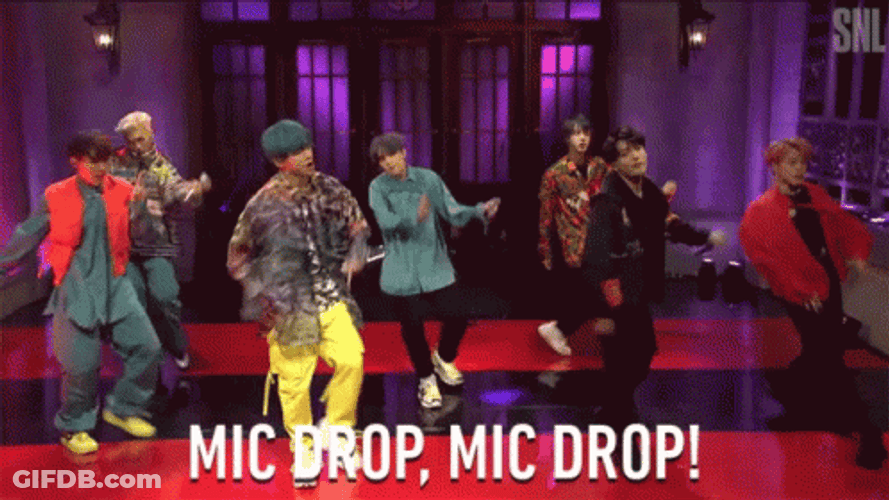 Bangtan Mike Mic Drop GIF