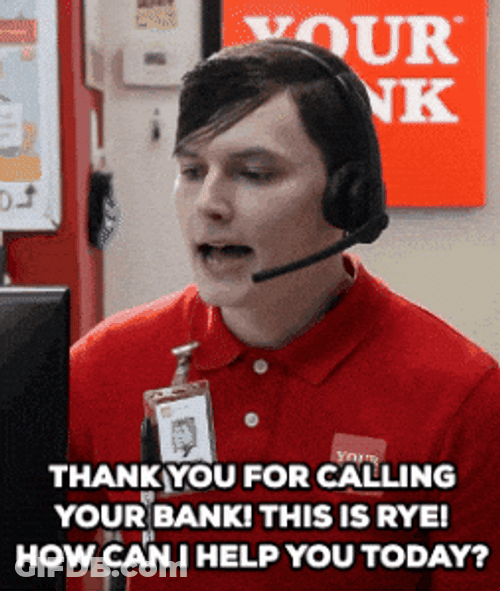 Bank Agent At Office Saying Thank You GIF