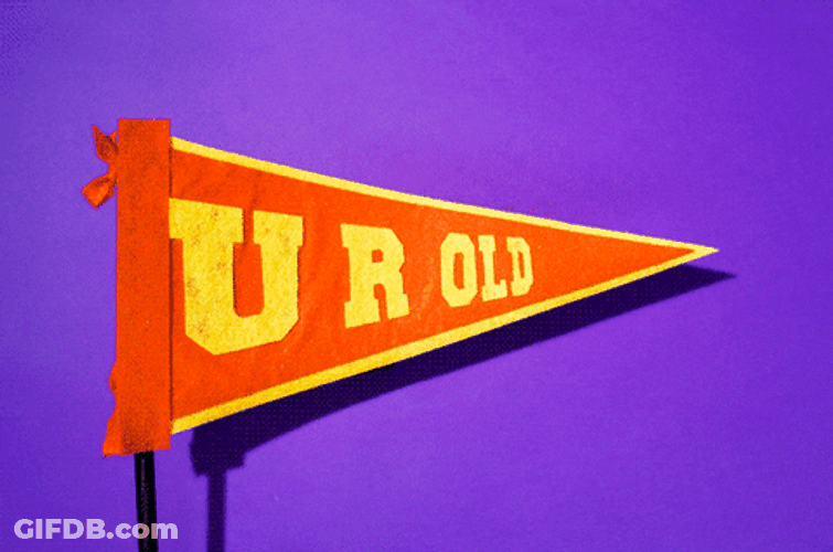 Banner U R Old GIF