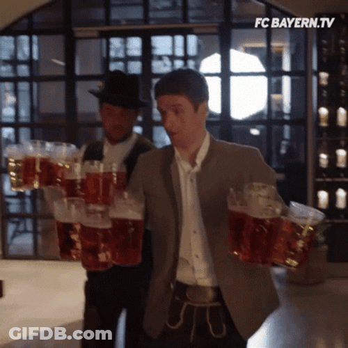 Bar Beer Chug Challenge Run GIF