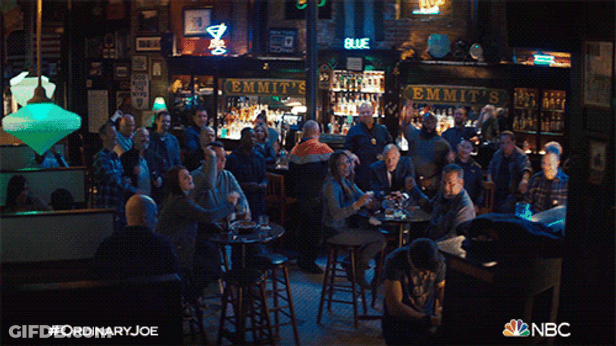 Bar Club Patrons Partying Ordinary Joe GIF