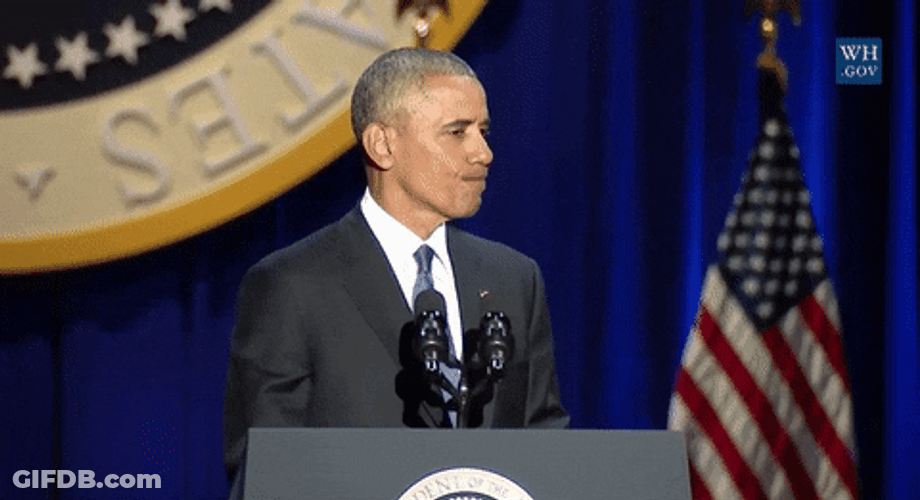 Barack Obama Addressing The Audience GIF
