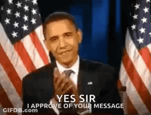 Barack Obama Applauding In Front Of American Flag GIF