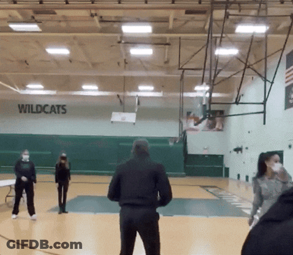 Barack Obama Basketball Long Shot GIF